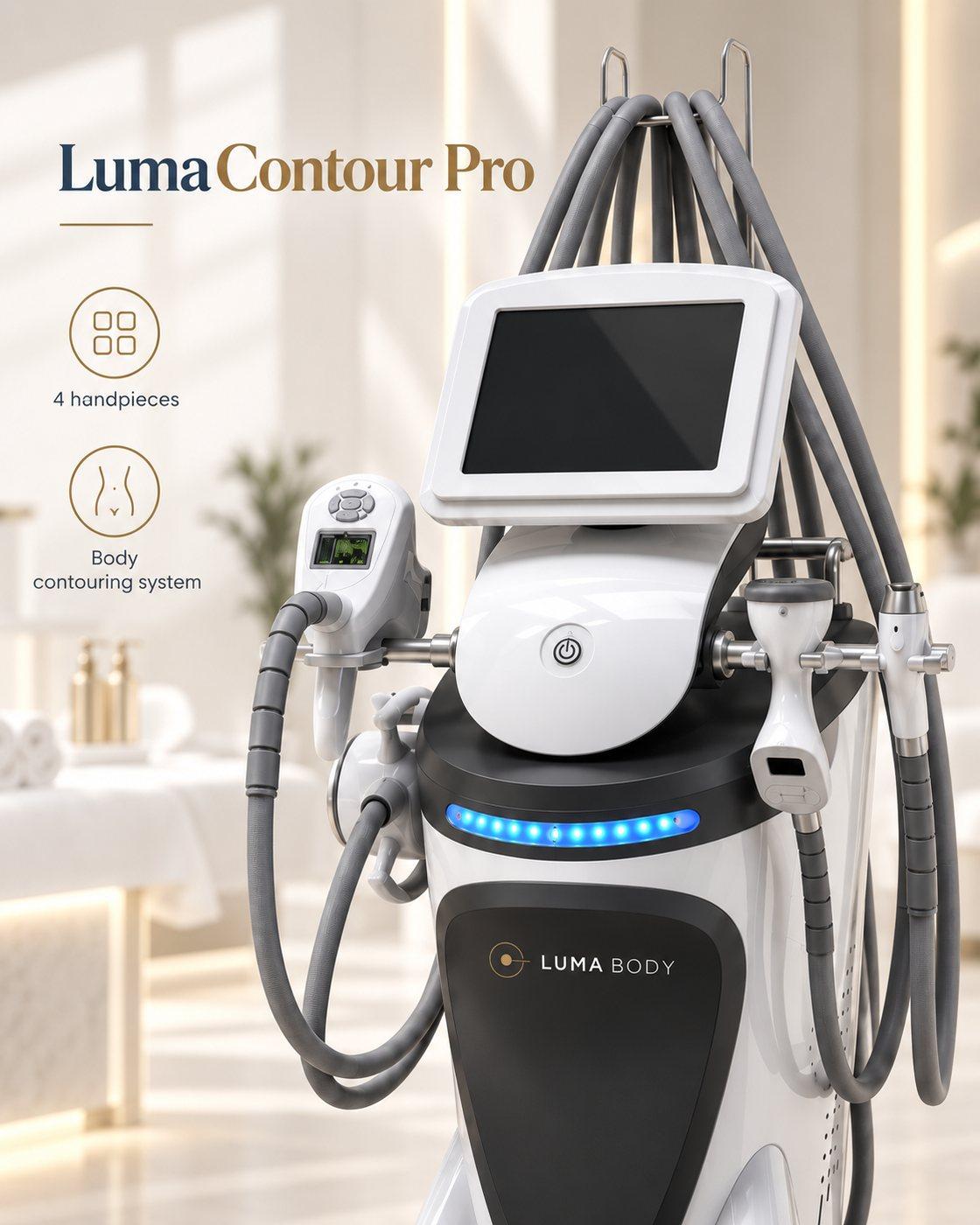 LumaContour Pro four handpieces and console close-up