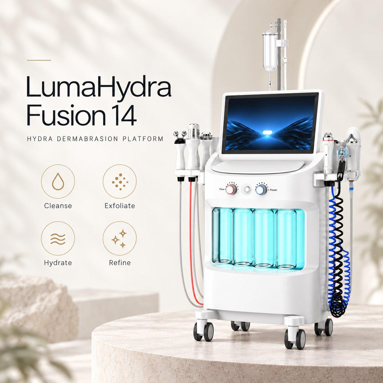 LumaHydra Fusion 14 - cleanse, exfoliate, hydrate and refine