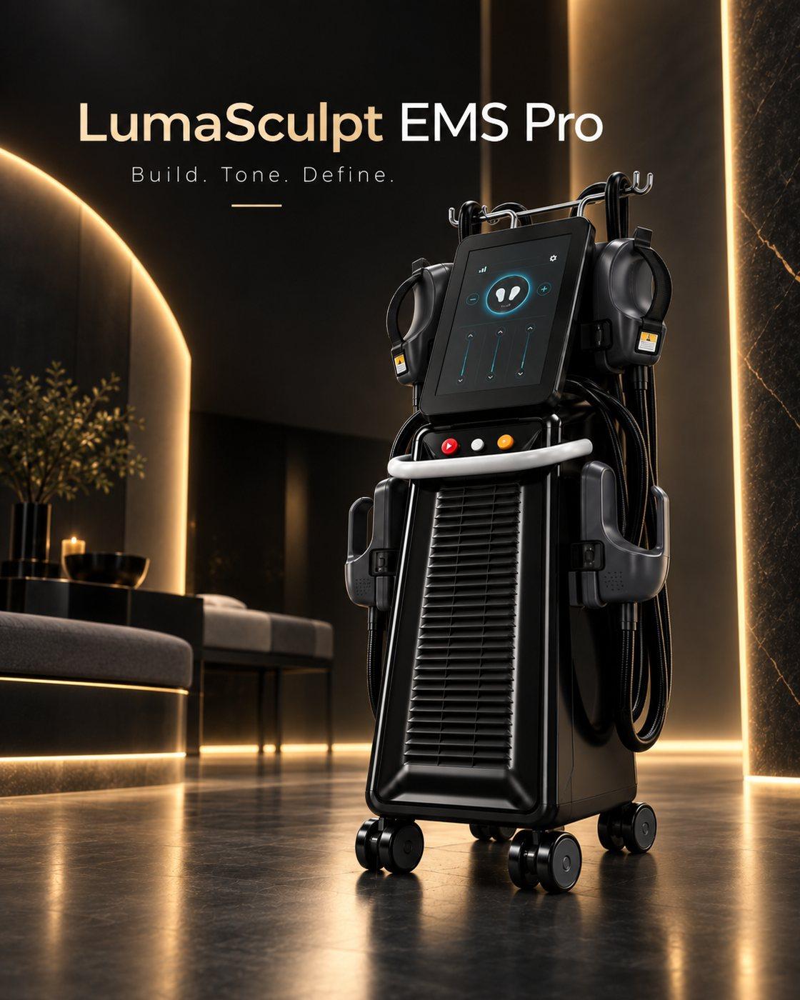 LumaSculpt EMS Pro body sculpting platform - build, tone, define