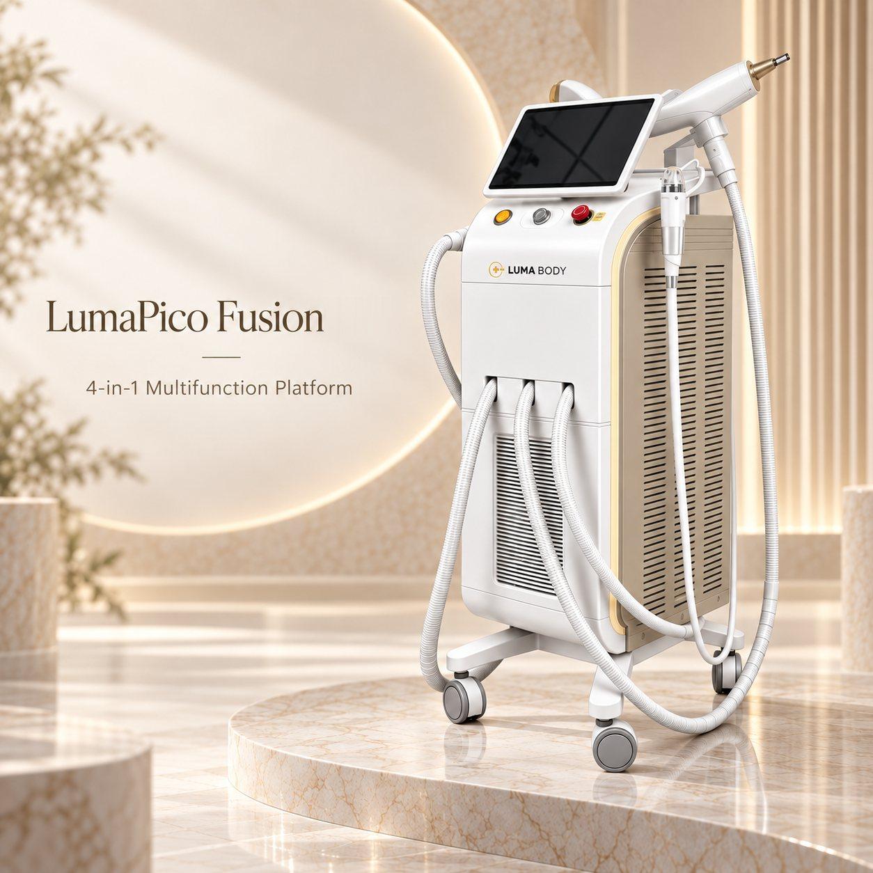 LumaPico Fusion — 4-in-1 Diode Laser, IPL, Pico Laser & RF Microneedling Workstation
